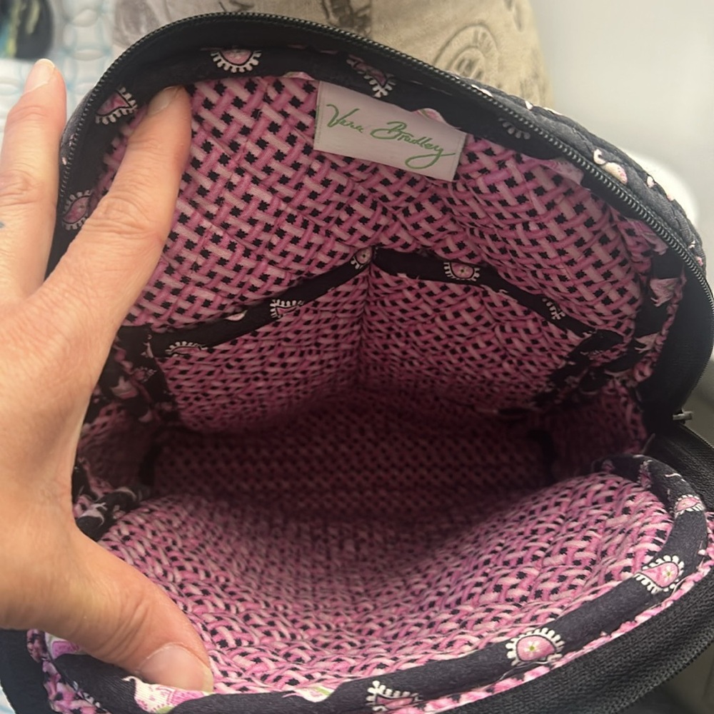 Vera Bradley Black Backpack With Pink Elephant Pa… - image 8